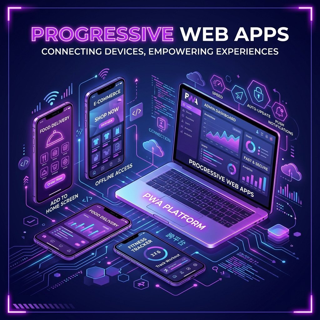 Progressive Web Apps on mobile devices and laptops