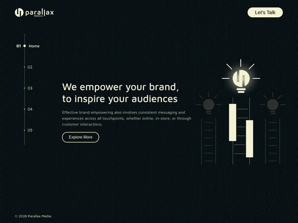Parallax Media website built by Web Crafters IT Solutions