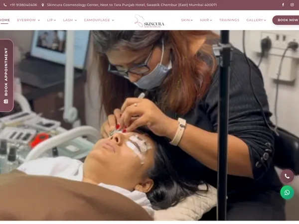 Skincura website built by Web Crafters IT Solutions